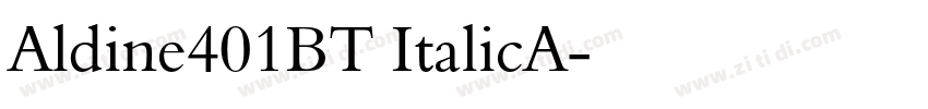 Aldine401BT ItalicA字体转换